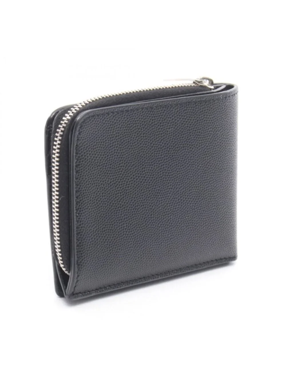 ★SOLD★ Saint Laurent Paris Bifold Wallet Black Leather East West Zip - Picture 2 of 6